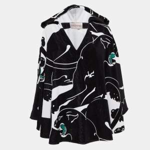 Valentino Garavani Black Panther Terry Cotton Cape M