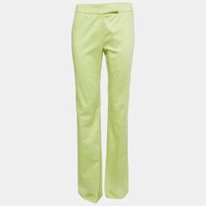 Valentino Green Cotton Straight Leg Trousers S