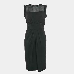 Valentino Black Crepe Sleeveless Short Dress L