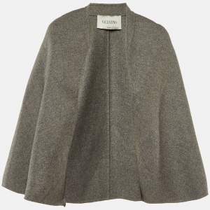 Valentino Grey Wool Cape S