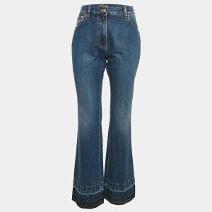 Valentino Blue Denim Flared Jeans M Waist 29"