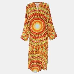 Valentino Multicolor Printed Silk Blend Dress S