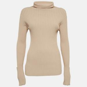 مملوكة مسبقًا Valentino Beige Knitted Turtleneck Knitwear M