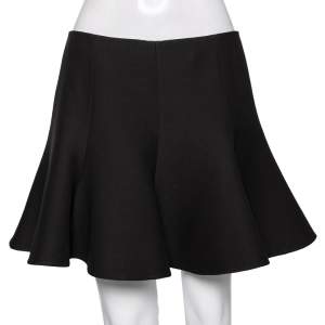 Pre Owned Valentino Black Wool Mini Skirt M