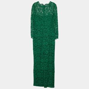 Valentino Green Lace Long Sleeve Jumpsuit M