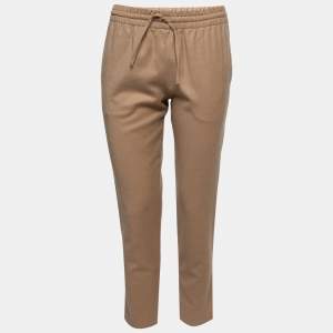 Pre Owned Valentino Beige Wool Tailored Joggers S