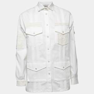 Valentino White Cotton Patched-Pockets Jacket S