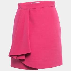Valentino Pink Crepe Pleated Mini Skirt S