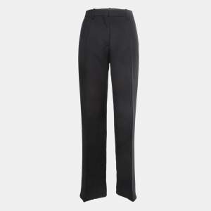 Valentino Black Wool Blend Straight Leg Trousers M