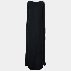 Valentino Black Silk Crepe Sleeveless Maxi Dress M