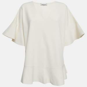 Valentino Off-White Knit Oversized Top M 