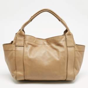 Valentino Brown Leather Aphrodite Bow Tote