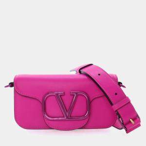 Pre Owned Valentino Small Calfskin Loco Crossbody Bag