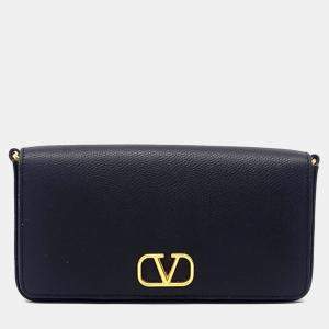 Pre Owned Valentino Black Leather mini crossbody bag