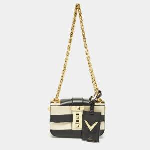 مملوكة مسبقًا Valentino B-Rockstud Black/White Leather Shoulder Bag