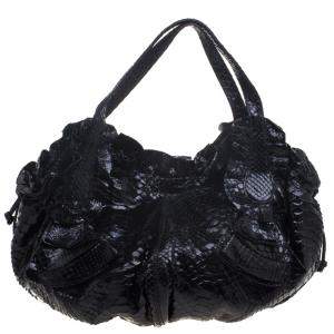 Valentino Black Python Hobo