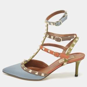 Valentino Multicolor Leather Rockstud Pumps Size 39