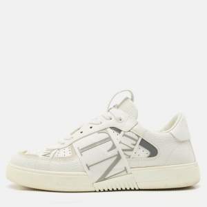 Valentino White Canvas and Leather VL7N Sneakers Size 41.5