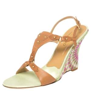 Valentino Brown Leather Strappy Sandals Size 40