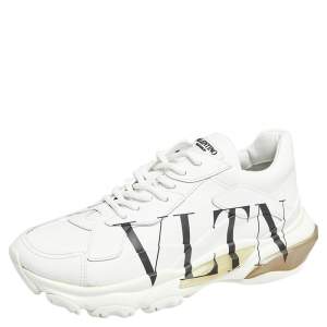 حذاء رياضي فالنتينو VLTN شانكي جلد أبيض مقاس 37.5