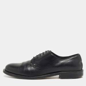 Valentino Black Leather Lace Up Derby Size 38