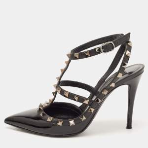 Valentino Black Patent Leather Rockstud Pumps Size 37.5