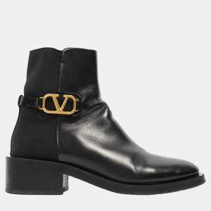 Valentino VLogo Boots Black Leather EU 39 UK 6