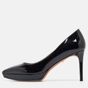 Valentino Black Patent Leather Platform Pumps Size 37