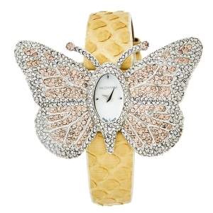 Valentino Mother of Pearl Stainless Steel Python 8751285015 Women's Wristwatch 46 mm
