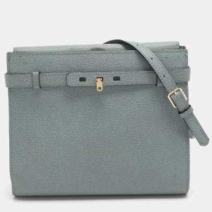 مملوكة مسبقًا Valextra Brera Azur Leather Crossbody Bags