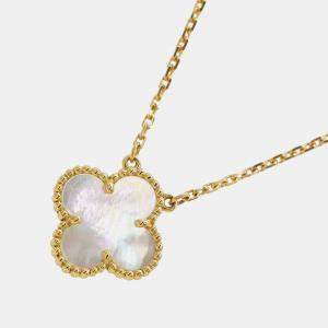 Van Cleef & Arpels 18K Yellow Gold Vintage Alhambra Pendant Necklace 