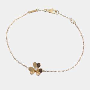 Van Cleef & Arpels 18K Yellow Gold and Diamond Frivole Chain Bracelet