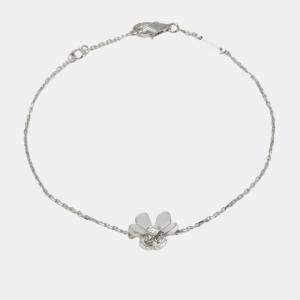 Van Cleef & Arpels 18K White Gold and Diamond Frivole Chain Bracelet