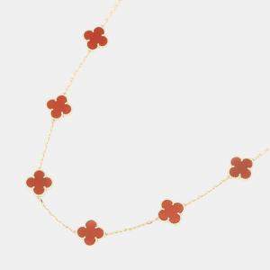 Van Cleef & Arpels Vintage Alhambra Long Necklace 20 motifs 18K Yellow Gold