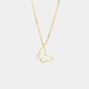 Van Cleef & Arpels 18K Yellow Gold Sweet Alhambra Papillon Pendant Necklace