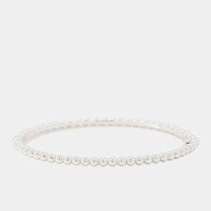 Van Cleef & Arpels 18K White Gold Perlee Gold Pearl Bracelet Medium  