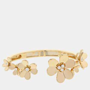 Van Cleef & Arpels 18K Yellow Gold 7 Flower Medium Frivole Bracelet 
