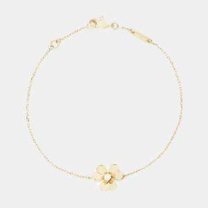Van Cleef & Arpels 18K Yellow Gold and Diamond Frivole Bracelet  