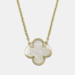 Van Cleef & Arpels 18K Yellow Gold and Mother of Pearl Pure Alhambra Pendant Necklace