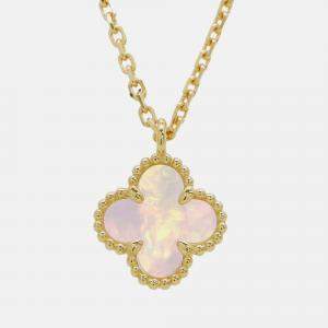 Van Cleef & Arpels Sweet Alhambra 18K Yellow Gold Pendant Necklace