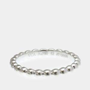 مملوكة مسبقًا Van Cleef & Arpels Perlee 18K White Gold Ring EU 52