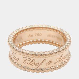 Pre Owned خاتم فان كليف آند أربلز بيرلي ذهب وردي عيار 18 مقاس أوروبي 57