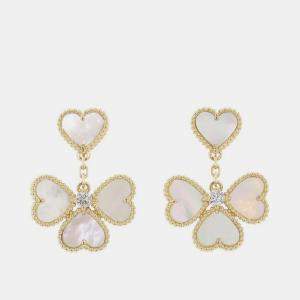 مملوكة مسبقًا Van Cleef & Arpels Sweet Alhambra 18K Yellow Gold Stud Earrings