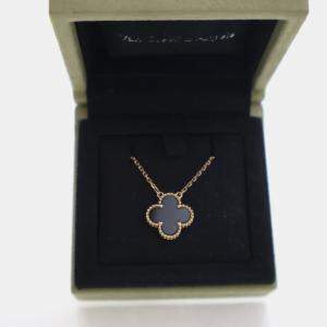 مملوكة مسبقًا قلادة فان كليف آند أربلز فينتدج ألهامبرا عقيق أسود