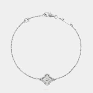 مملوكة مسبقًا سوار فان كليف أند أربلز مظهر واحد ألماسي ذهب أبيض صغير الحجم