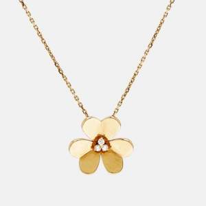 مملوكة مسبقًا قلادة فان كليف أند آربلز فريفول ألماس ذهب أصفر عيار 18 موديل كبير