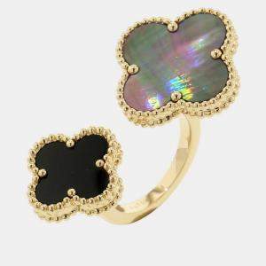 مملوكة مسبقًا Van Cleef & Arpels Magic Alhambra 18K Yellow Gold Ring EU 51