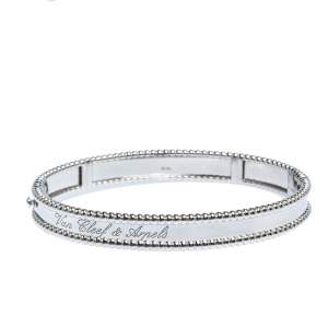 Pre Owned Van Cleef & Arpels Perlée Signature 18K White Gold Bracelet M
