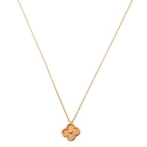 Pre Owned Van Cleef & Arpels Sweet Alhambra 18K Rose Gold Necklace