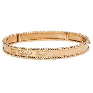 Pre Owned سوار فان كليف آند اربلز بيرلي ذهب وردي عيار 18 قيراط بالشعار